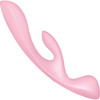 Satisfyer Triple Oh Silicone Combination Dual Stimulation & Wand Style Vibrator - Pink