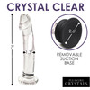 Pleasure Crystals 7" Glass Dildo With Suction Cup