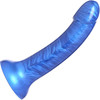 Simply Sweet 7" Silicone G-Spot Dildo With Suction Cup - Metallic Blue