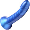 Simply Sweet 7" Silicone G-Spot Dildo With Suction Cup - Metallic Blue