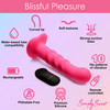 Simply Sweet 21X Vibrating Ribbed Rechargeable Silicone G-Spot Vibrator With Remote - Pink