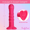 Simply Sweet 21X Vibrating Ribbed Rechargeable Silicone G-Spot Vibrator With Remote - Pink
