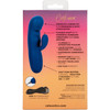 Cashmere Silk Duo Rechargeable Waterproof Silicone Rabbit Vibrator By CalExotics - Blue