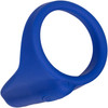 Admiral Liquid Silicone Rechargeable Waterproof Vibrating Perineum Massager & Cock Ring By CalExotics - Blue