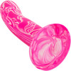 Twisted Love Twisted Probe 4.75" Silicone Suction Cup Dildo By CalExotics - Pink & White