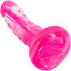 Twisted Love Twisted Ribbed Probe 5.5" Silicone Suction Cup Dildo By CalExotics - Pink & White