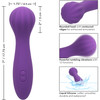 Stella Liquid Silicone "O" Wand Rechargeable Waterproof Wand Style Vibrator By CalExotics - Purple