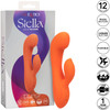 Stella Liquid Silicone Dual "G" Rechargeable Dual Stimulation Vibrator By CalExotics - Orange