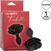 Forbidden Small Rose Silicone Butt Plug By CalExotics - Black