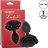 Forbidden Large Rose Silicone Butt Plug By CalExotics - Black