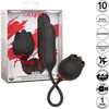French Kiss Elite Lover Silicone Rotating Bullet Vibrator & Flickering Tongue Clitoral Stimulator By CalExotics - Black
