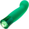 Oh My Gem Enchanting Rechargeable Waterproof Silicone Warming G-Spot Vibrator By Blush - Emerald
