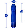 Oh My Gem Mystery Rechargeable Waterproof Silicone Warming Vibrator By Blush - Sapphire