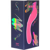The Mini Swan Wand Rechargeable Waterproof Silicone Glow In The Dark G-Spot Vibrator - Pink
