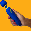 ROMP Flip Silicone Rechargeable Waterproof Wand Massager - Blue