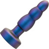 Anal Adventures Matrix Kinetic Silicone Vibrating, Gyrating & Rotating Butt Plug With Remote By Blush - Space Age Blue