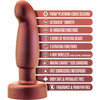 Anal Adventures Matrix Bionic Silicone Vibrating, Gyrating, Rotating Remote Butt Plug By Blush - Cosmic Copper