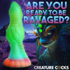Galactic Cock Alien Creature 8.5" Silicone Glow In The Dark Suction Cup Dildo By Creature Cocks
