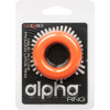 Alpha Liquid Silicone Prolong Large Cock Ring By CalExotics - Orange