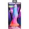 Alien Invader 8" Silicone Glow In The Dark Suction Cup Dildo By Creature Cocks