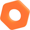 Alpha Liquid Silicone Prolong Sexagon Cock Ring By CalExotics - Orange
