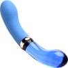 Prisms Vibra-Glass 10X Bleu Rechargeable Silicone & Glass Dual Ended G-Spot Vibrator - Blue