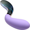 Prisms Vibra-Glass 10X Pari Rechargeable Silicone & Glass Dual Ended Wavy G-Spot Vibrator - Purple