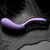 Prisms Vibra-Glass 10X Pari Rechargeable Silicone & Glass Dual Ended Wavy G-Spot Vibrator - Purple