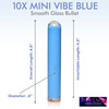 Prisms Vibra-Glass 10X Rechargeable Mini Glass Vibrator - Blue