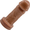 The Basio Short & Thick 5.75" Platinum Silicone Realistic Dildo By Uberrime - Caramel
