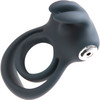 Thunder Bunny Rechargeable Silicone Dual Cock Ring By VeDO - Just Black