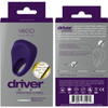 Driver Silicone Rechargeable Waterproof Vibrating Cock Ring By VeDO - Deep Purple