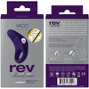 Rev Silicone Rechargeable Waterproof Vibrating Cock Ring By VeDO - Deep Purple