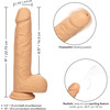 Squirting Fuck Stick 9" Rechargeable Waterproof Vibrating Realistic Silicone Suction Cup Dildo By CalExotics - Vanilla