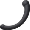 Master Series Vibra-Crescent Rechargeable Silicone Vibrating Dual Ended Dildo - Black