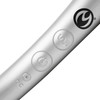 Master Series Vibra-Crescent Rechargeable Silicone Vibrating Dual Ended Dildo - Silver