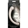 Master Series Vibra-Crescent Rechargeable Silicone Vibrating Dual Ended Dildo - Silver