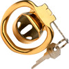Master Series Midas 18K Gold-Plated Locking Chastity Cage With Keys