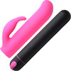 BANG! XL Bullet & Silicone Rabbit Sleeve Rechargeable Waterproof Vibrator - Pink