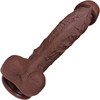 The Millionaire 6.25 Inch Silicone Realistic Dildo With Balls & Suction Cup Base By Fukena - Chocolate