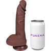 The Thriller 6.5 Inch Silicone Realistic Dildo With Balls & Suction Cup Base By Fukena - Chocolate
