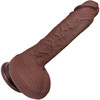 The Thriller 6.5 Inch Silicone Realistic Dildo With Balls & Suction Cup Base By Fukena - Chocolate