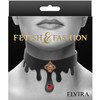 Fetish & Fashion Elvira Collar With Ruby Jewel By NS Novelties - Black & Gold