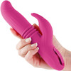 Inya Passion Thrusting Throbbing Expanding Rabbit Silicone Dual Stimulation Vibrator - Pink