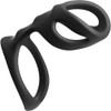 Renegade Boost Penis Harness Silicone Cock Ring - Black