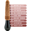 Dr. Skin Dr. Arthur 5" Thrusting, Gyrating & Vibrating Silicone Dildo With Handle By Blush - Caramel