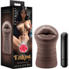 EnLust Krystal Open Ended Vibrating Mouth Penis Masturbator By Blush - Chocolate