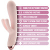 Elora Rechargeable Waterproof Silicone Rabbit Style Dual Stimulation Vibrator By Blush - Pink