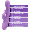 Evelyn Rechargeable Waterproof Silicone Dual Stimulation Vibrator By Blush - Purple