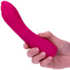Gem Vibe Collection 7" Curve Rechargeable Waterproof Silicone G-Spot Vibrator By CalExotics - Pink